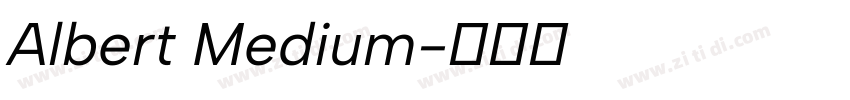 Albert Medium字体转换